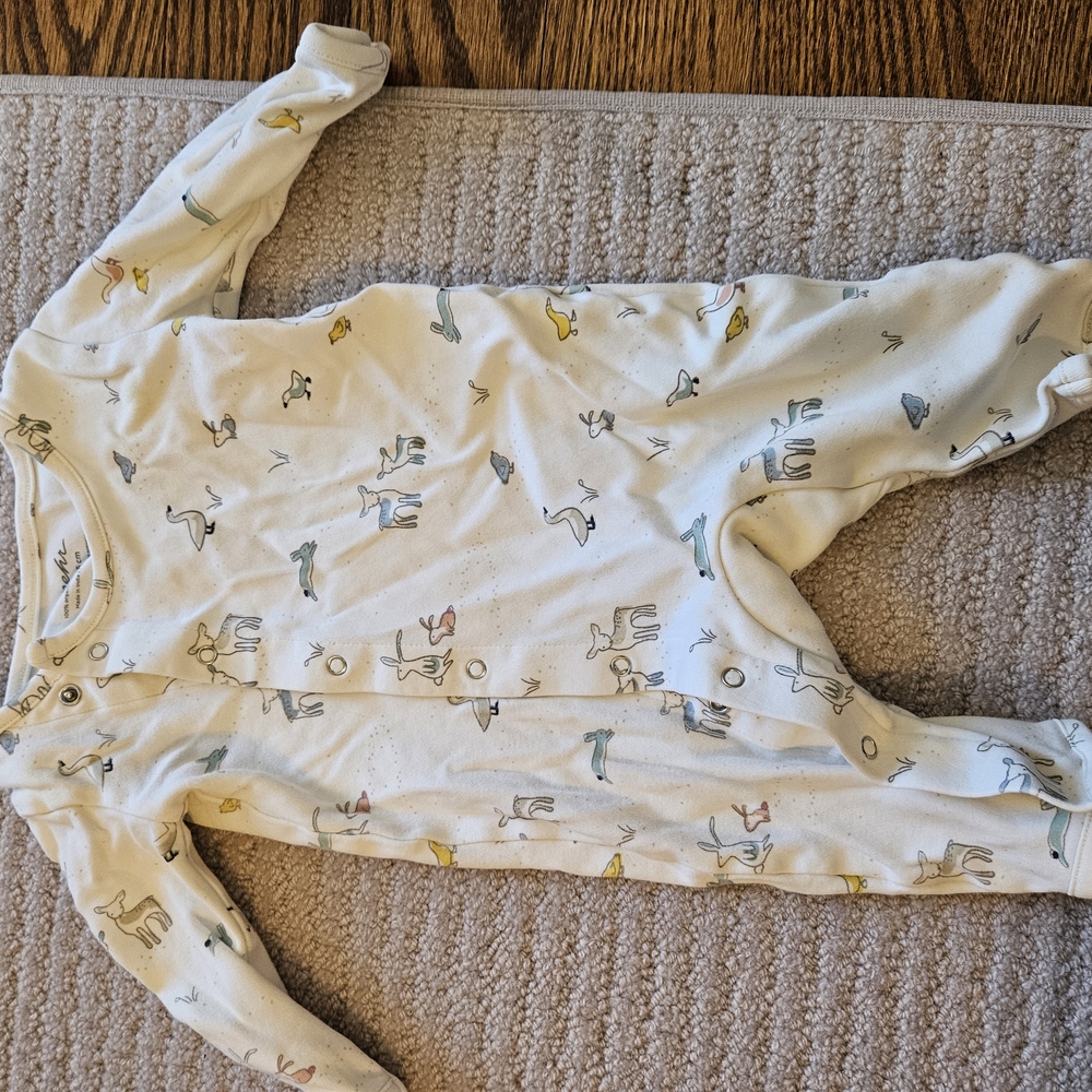 Pehr Woodland Animal Print Baby Onesie